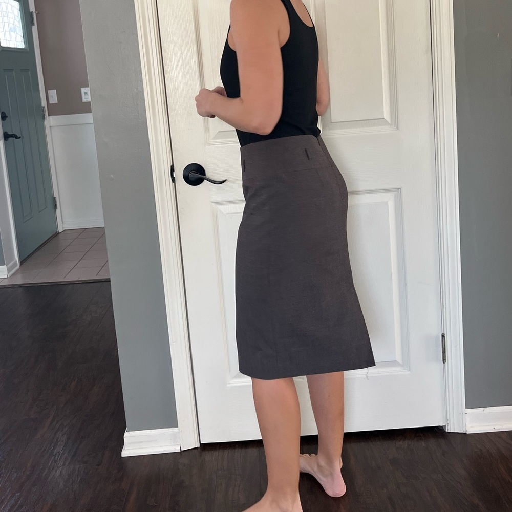 Elegant Brown Women's Pencil Skirt